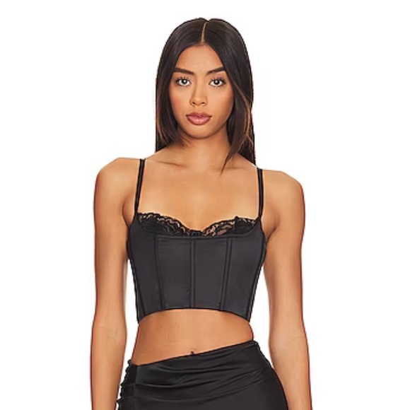 BY.DYLN April Bustier Corset Top Black Size S NWT - Picture 1 of 5